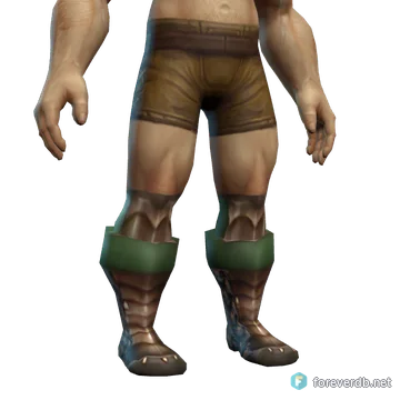 Gemmed Copper Boots worn by a human male, rendered from the Forever client