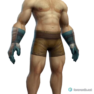 Veteran's Gloves worn by a human male, rendered from the Forever client
