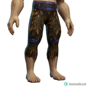 Ironfeather Leggings worn by a human male, rendered from the Forever client