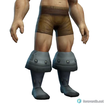 Mender's Leather Boots worn by a human male, rendered from the Forever client