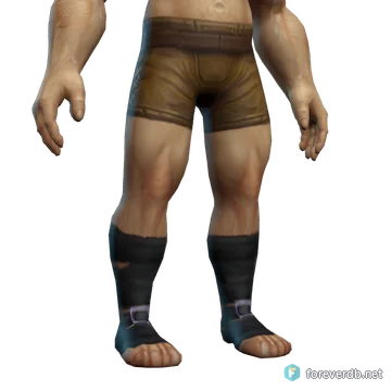 Skulker's Leather Boots worn by a human male, rendered from the Forever client