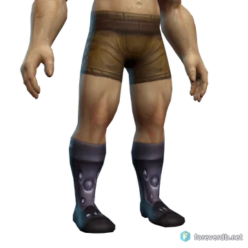 Skulker's Leather Shoes worn by a human male, rendered from the Forever client