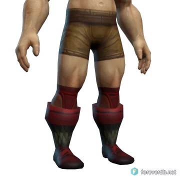 Supple Scorpid Boots worn by a human male, rendered from the Forever client
