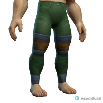 Trapper's Leather Pants worn by a human male, rendered from the Forever client