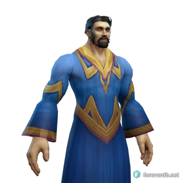 Silky Gown worn by a human male, rendered from the Forever client