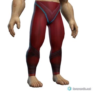 Filigreed Flame Leggings worn by a human male, rendered from the Forever client