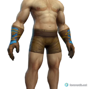 Earthen Silk Gloves worn by a human male, rendered from the Forever client