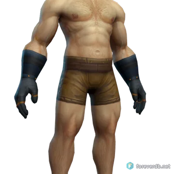 Frothing Gloves worn by a human male, rendered from the Forever client