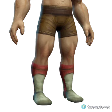 Fiery Sandals worn by a human male, rendered from the Forever client