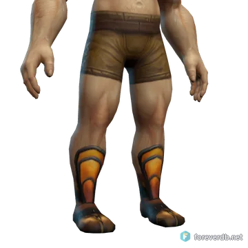 Golden Sandals worn by a human male, rendered from the Forever client