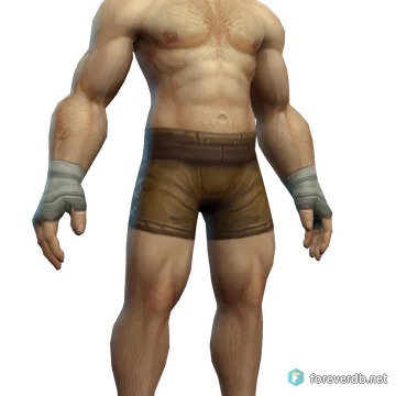 Radiant Gloves worn by a human male, rendered from the Forever client