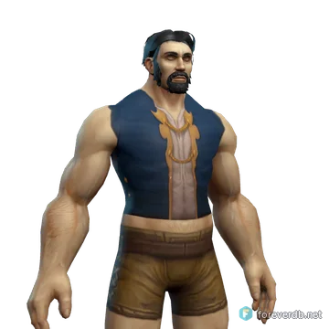 Mistscape Armor worn by a human male, rendered from the Forever client