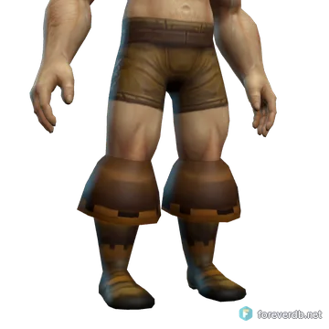 Adventurer's Lost Boots worn by a human male, rendered from the Forever client