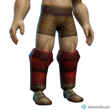 Hippogryph Hide Boots worn by a human male, rendered from the Forever client