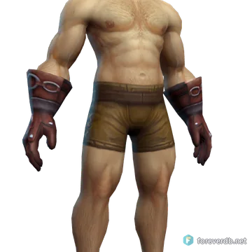 Panic Hands worn by a human male, rendered from the Forever client