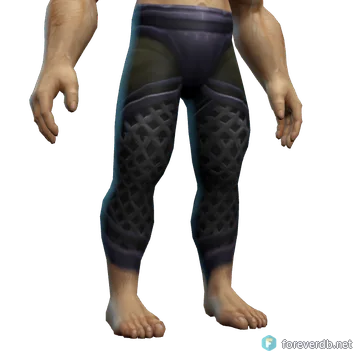 Leggings of the Plague Hunter worn by a human male, rendered from the Forever client