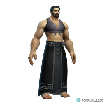 Exotic Silk Dress worn by a human male, rendered from the Forever client