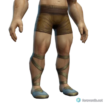 Thendal Novice's Boots worn by a human male, rendered from the Forever client