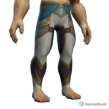 Shen'dorei Magister's Leggings worn by a human male, rendered from the Forever client
