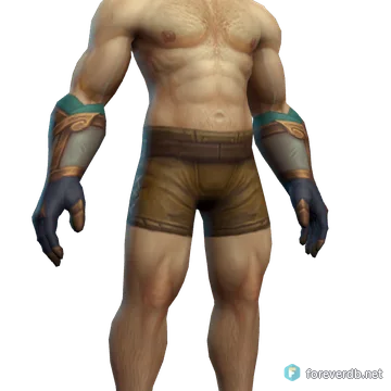 Shen'dorei Peacekeeper's Gloves worn by a human male, rendered from the Forever client
