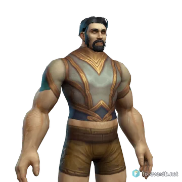 Shen'dorei Peacekeeper's Vest worn by a human male, rendered from the Forever client