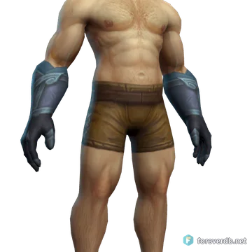 Al'Aketh Zealot's Gloves worn by a human male, rendered from the Forever client