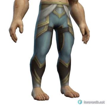 Shen'dorei Skyseer's Leggings worn by a human male, rendered from the Forever client