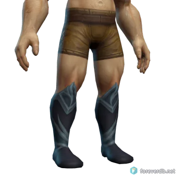 Al'Aketh Zealot's Boots worn by a human male, rendered from the Forever client