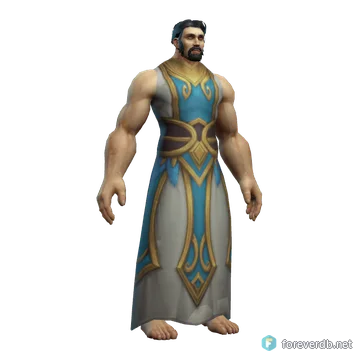 Homestitched Robe worn by a human male, rendered from the Forever client