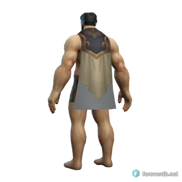 Hunter's Simple Cloak worn by a human male, rendered from the Forever client