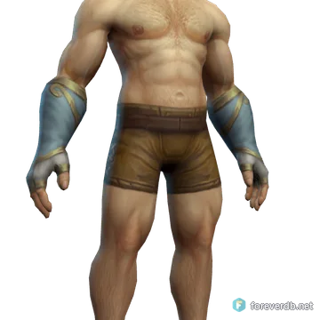 Sorrowsong Gloves worn by a human male, rendered from the Forever client