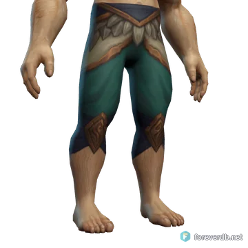 Highlands Mail Legguards worn by a human male, rendered from the Forever client