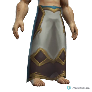 Windblown Kilt worn by a human male, rendered from the Forever client