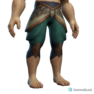 Peacekeeper's Legguards worn by a human male, rendered from the Forever client