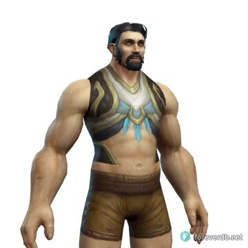 Flowing Tunic worn by a human male, rendered from the Forever client