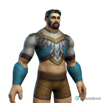 Highlander's Chain Vest worn by a human male, rendered from the Forever client