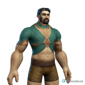 Airy Peacekeeper's Shirt worn by a human male, rendered from the Forever client