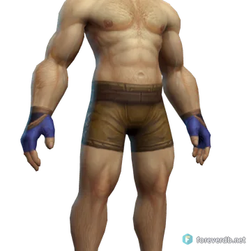 Manaflare Gloves worn by a human male, rendered from the Forever client