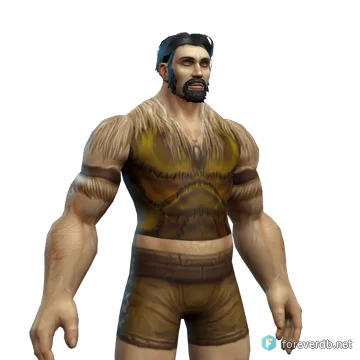 Tanned Leather Jerkin worn by a human male, rendered from the Forever client