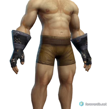 Broodwatcher's Clenchers worn by a human male, rendered from the Forever client