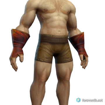 Crawler's Clackers worn by a human male, rendered from the Forever client