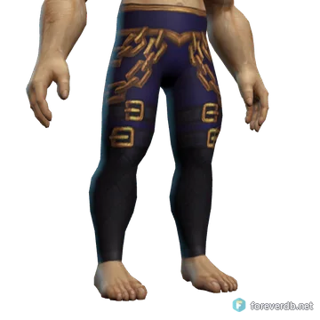 Demonheart Leggings worn by a human male, rendered from the Forever client