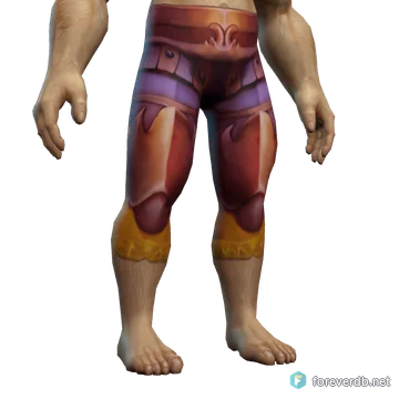 Champion's Legplates worn by a human male, rendered from the Forever client