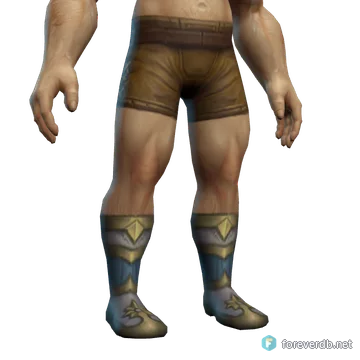 Treads of Conviction worn by a human male, rendered from the Forever client