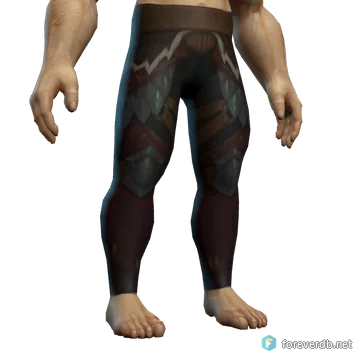 Wildstalker's Legguards worn by a human male, rendered from the Forever client