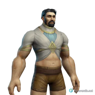 Thendal Novice's Shirt worn by a human male, rendered from the Forever client