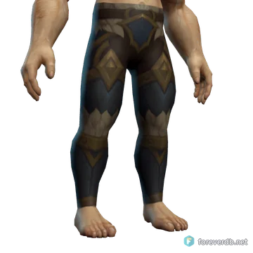 Legplates of Glory worn by a human male, rendered from the Forever client