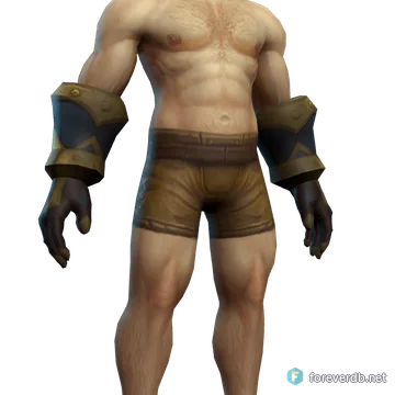 Gauntlets of Glory worn by a human male, rendered from the Forever client
