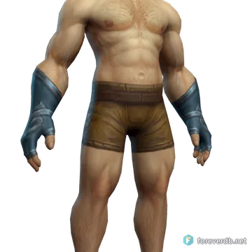 Al'aketh Handwraps worn by a human male, rendered from the Forever client