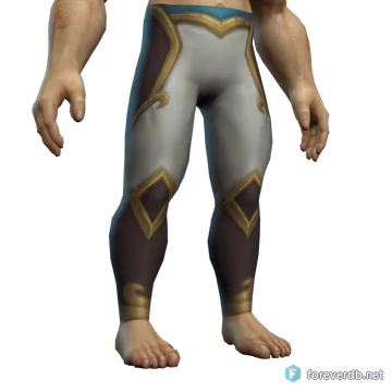 Azure Stormsewn Leggings worn by a human male, rendered from the Forever client